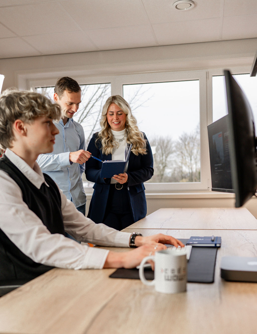 samen overleggen waar we staan in een project