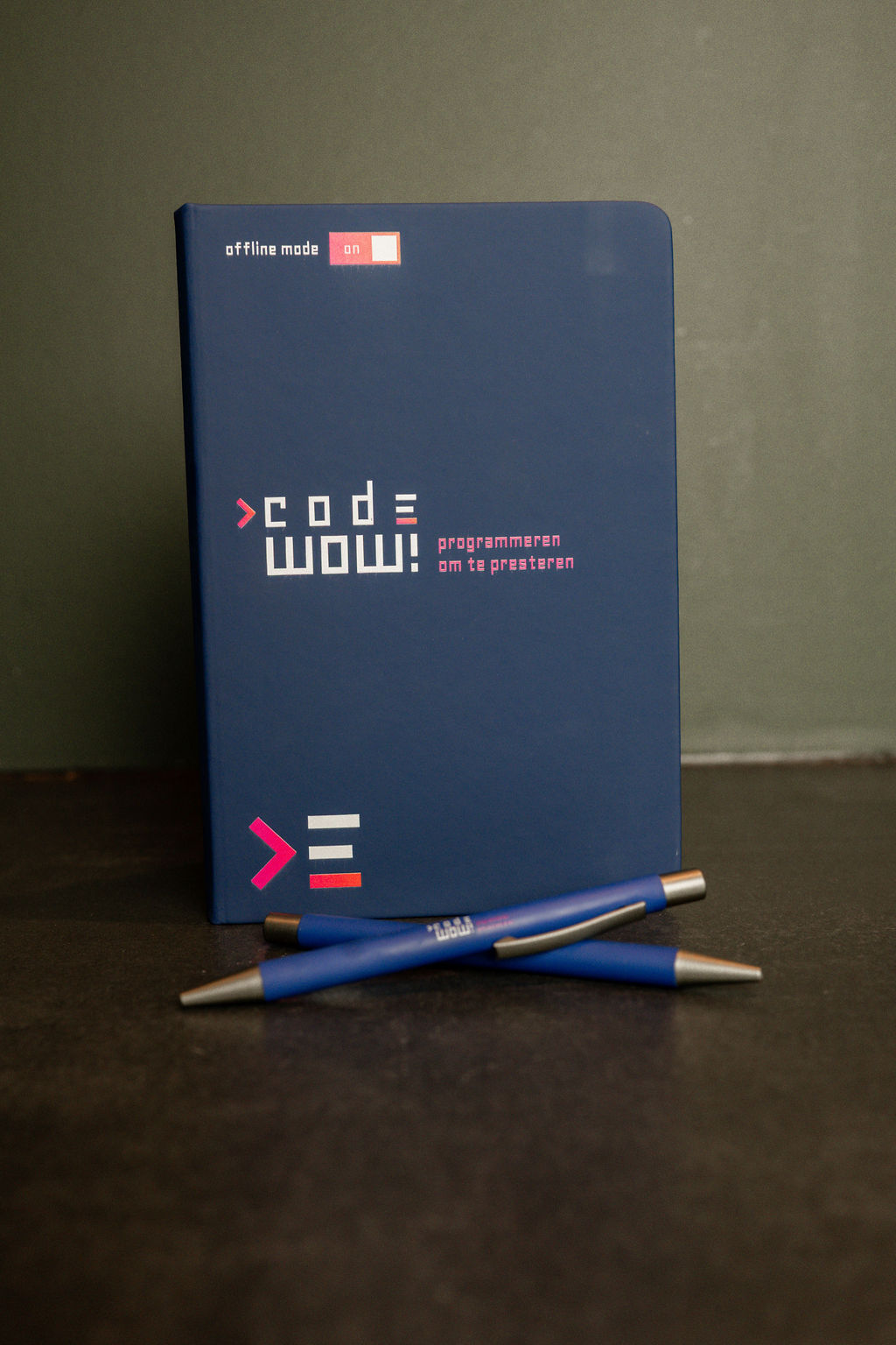 Notitieboek met pennen van Code WOW!